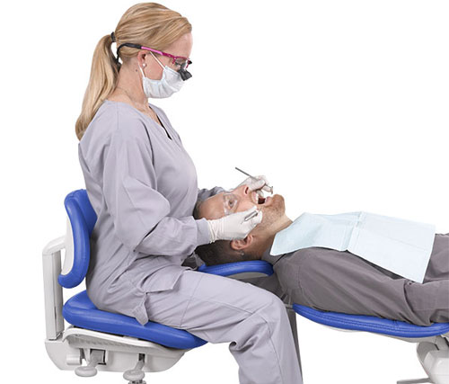 A-dec 500 Dental Stool with Dentist
